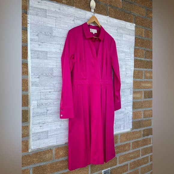 Maison common hot pink shirt wrap dress size 38/6 - Picture 3 of 17